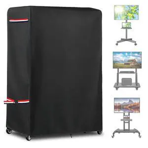 Outdoor TV Cover 48 Inch Weatherproof,With Zipper 600 Heavy-Duty Waterproof Dustproof Outdoor TV Stand Covers For Mobile TV Carts With Floor Stand Base (For 45-50 Inch Mobile TV Cart) Outdoor TV Cover 48 Inch Weatherproof,With Zipper 600 Heavy-Duty Waterproof Dustproof Outdoor TV Stand Covers For Mobile TV Carts With Floor Stand Base (For 45-50 Inch Mobile TV Cart)