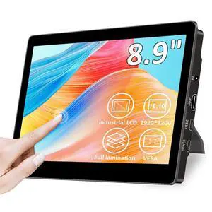 8.9 inch Touch Monitor with Stand| 1920 * 1200 |16:10|450Nits|Optical Bonding| HDMI/USB-C Port|Small Monitor for Mini PC Laptop Mac mini 8.9 inch Touch Monitor with Stand| 1920 * 1200 |16:10|450Nits|Optical Bonding| HDMI/USB-C Port|Small Monitor for Mini PC Laptop Mac mini