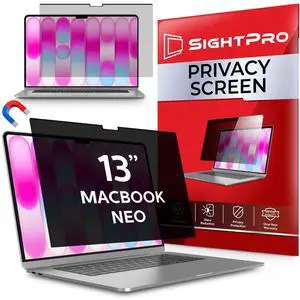 Magnetic Privacy Screen for MacBook Neo 13 Inch (2026, A18 Pro) Patented Removable Laptop Privacy Filter Shield and Protector Magnetic Privacy Screen for MacBook Neo 13 Inch (2026, A18 Pro) Patented Removable Laptop Privacy Filter Shield and Protector