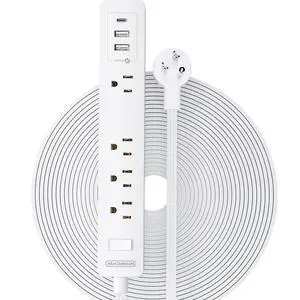 Long Extension Cord 25 Ft, Flat Extension Cord Under Carpet, Power Strip Long Cord, Wall Mount Power Strip with 4 Outlets 2 USB A + USB C, Overload Protection for Indoor, Home, Dorm, Office Long Extension Cord 25 Ft, Flat Extension Cord Under Carpet, Power Strip Long Cord, Wall Mount Power Strip with 4 Outlets 2 USB A + USB C, Overload Protection for Indoor, Home, Dorm, Office