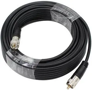 RG8X Coaxial Cable 50ft (15m), CB Coax Cable, UHF PL259 Male to Male Coaxial Cable Connector for HAM Radio, Antenna Analyzer RG8X Coaxial Cable 50ft (15m), CB Coax Cable, UHF PL259 Male to Male Coaxial Cable Connector for HAM Radio, Antenna Analyzer