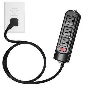 Outdoor Power Strip 10 Ft, IPX4 Waterproof Surge Protector 3 Widely Spaced AC Outlets Extension Cord, 45° Flat Plug, Wall Mountable, 18 Gauge 125V for Garden Patio Camping Christmas Lights-ETL Outdoor Power Strip 10 Ft, IPX4 Waterproof Surge Protector 3 Widely Spaced AC Outlets Extension Cord, 45° Flat Plug, Wall Mountable, 18 Gauge 125V for Garden Patio Camping Christmas Lights-ETL