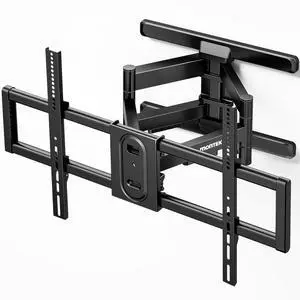 Full Motion Dual Arm TV Wall Mount for 43-90 Inch TVs | TV mount bracket holds 150 lbs, Max VESA 800x400mm, fits 16/18 in wood studs, extends 22 in, tool-free tilt/swivel/level Full Motion Dual Arm TV Wall Mount for 43-90 Inch TVs | TV mount bracket holds 150 lbs, Max VESA 800x400mm, fits 16/18 in wood studs, extends 22 in, tool-free tilt/swivel/level