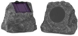Victrola The Solar Rock Speakers Pair, 14 Hours PlayTime, IPX4 Rechargeable Solar Outdoor Bluetooth Speakers for Garden, Patio, Built for All Seasons, Wireless Music Streaming, Charcoal Victrola The Solar Rock Speakers Pair, 14 Hours PlayTime, IPX4 Rechargeable Solar Outdoor Bluetooth Speakers for Garden, Patio, Built for All Seasons, Wireless Music Streaming, Charcoal