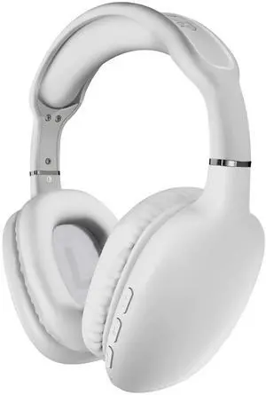 Over-Ear Headphones - Wireless Bluetooth Headphones with Noise Isolation, Built-in Mic, Soft Memory Foam Cups for All-Day Comfort, White Over-Ear Headphones - Wireless Bluetooth Headphones with Noise Isolation, Built-in Mic, Soft Memory Foam Cups for All-Day Comfort, White
