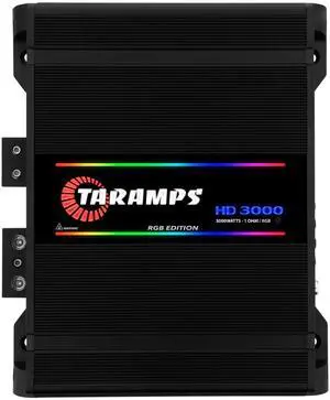 Taramps HD 3000 1 Ohm Black RGB 1 Channel Amplifier 3000 Watts RMS Digital, 108 RGB Effects, Crossover, Low/High Pass, Bass Boost, Car Audio System, Monoblock Full Range, LED Monitor Indicator, HD 3k Taramps HD 3000 1 Ohm Black RGB 1 Channel Amplifier 3000 Watts RMS Digital, 108 RGB Effects, Crossover, Low/High Pass, Bass Boost, Car Audio System, Monoblock Full Range, LED Monitor Indicator, HD 3k