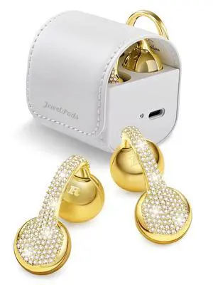 JewelPods C01 Pro Open Ear Headphones, Gold | Luxury Jewelry, Wireless Earbuds JewelPods C01 Pro Open Ear Headphones, Gold | Luxury Jewelry, Wireless Earbuds