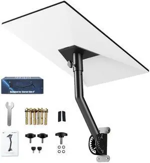 Adjustable Starlink Mount for Standard Gen3/V3/4/4X, Wall Roof Bracket | 180° Tilt & 360° Rotation, Rustproof & Weatherproof Carbon Steel, Easy Installation for Concrete Walls and Wood Walls Adjustable Starlink Mount for Standard Gen3/V3/4/4X, Wall Roof Bracket | 180° Tilt & 360° Rotation, Rustproof & Weatherproof Carbon Steel, Easy Installation for Concrete Walls and Wood Walls