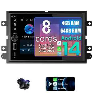 8 Core 4G+64G Car Radio Stereo for Ford F150 2004-2008, F250 F350 2006-2014 | 7" OLED Touchscreen Radio Stereo, Wireless CarPlay & Android Auto, SWC, AM/FM/RDS, 32 EQ, 1080P backup camera 8 Core 4G+64G Car Radio Stereo for Ford F150 2004-2008, F250 F350 2006-2014 | 7" OLED Touchscreen Radio Stereo, Wireless CarPlay & Android Auto, SWC, AM/FM/RDS, 32 EQ, 1080P backup camera