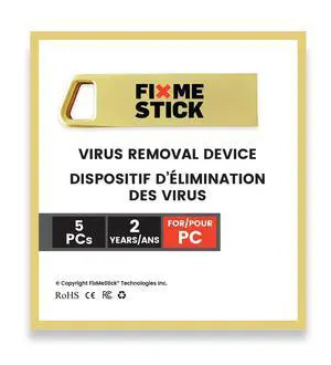 Gold Computer Virus Removal Stick for Windows PCs - Unlimited Use on Up to 5 Laptops or Desktops for 2 Years - Works with Your Antivirus Gold Computer Virus Removal Stick for Windows PCs - Unlimited Use on Up to 5 Laptops or Desktops for 2 Years - Works with Your Antivirus