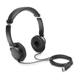 USB-A Hi-Fi Headphones, On-Ear Headset, 6ft Cord, for Kids, for Adults, for School, Padded Adjustable Headband (K97600WW), Black USB-A Hi-Fi Headphones, On-Ear Headset, 6ft Cord, for Kids, for Adults, for School, Padded Adjustable Headband (K97600WW), Black