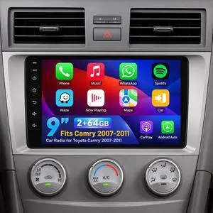 64GB Car Stereo Radio for Toyota Camry 2007 2008 2009 2010 2011, 9 Inch Android Touchscreen Head Unit with Wireless CarPlay & Android Auto, Bluetooth 5.0, GPS, FM/RDS, SWC, DSP, 1080P Backup Camera 64GB Car Stereo Radio for Toyota Camry 2007 2008 2009 2010 2011, 9 Inch Android Touchscreen Head Unit with Wireless CarPlay & Android Auto, Bluetooth 5.0, GPS, FM/RDS, SWC, DSP, 1080P Backup Camera