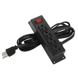 Small Power Strip with Switch, Flat Extension Cord, 6Ft, Black, 1 | Multiple Outlets Wall Mount Small Power Strip Under Desk for Workbench, Garage, Warehouse, Office Desk Accessories, Compact Small Power Strip with Switch, Flat Extension Cord, 6Ft, Black, 1 | Multiple Outlets Wall Mount Small Power Strip Under Desk for Workbench, Garage, Warehouse, Office Desk Accessories, Compact