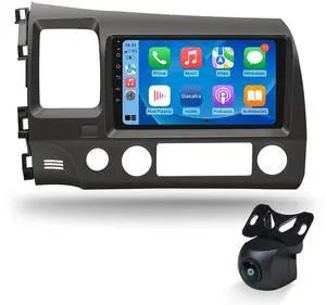 9" Car Stereo for Honda Civic 2007-2011 with AHD Reverse Camera | Plug and Play Radio Receiver with Apple CarPlay & Android Auto, Bluetooth 5.0, DSP, Mirror Link, AM/FM & A/V Support 9" Car Stereo for Honda Civic 2007-2011 with AHD Reverse Camera | Plug and Play Radio Receiver with Apple CarPlay & Android Auto, Bluetooth 5.0, DSP, Mirror Link, AM/FM & A/V Support