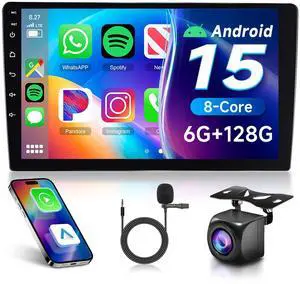 6G+128G 8-Core Android Car Stereo Double Din 10.1 inch Wireless Carplay IPS Touchscreen Car Radio Android Auto Screen with GPS Navi Bluetooth DSP, Mirror Link, WiFi, FM RDS, Backup Camera SWC 6G+128G 8-Core Android Car Stereo Double Din 10.1 inch Wireless Carplay IPS Touchscreen Car Radio Android Auto Screen with GPS Navi Bluetooth DSP, Mirror Link, WiFi, FM RDS, Backup Camera SWC