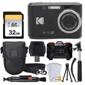 Kodak PIXPRO FZ45 Digital Camera, 32GB Memory Card, Point and Shoot Camera Case, Extendable Monopod, Lens Cleaning Pen, LCD Screen Protectors, Table Top Tripod â Ultimate Bundle (Black) Kodak PIXPRO FZ45 Digital Camera, 32GB Memory Card, Point and Shoot Camera Case, Extendable Monopod, Lens Cleaning Pen, LCD Screen Protectors, Table Top Tripod â Ultimate Bundle (Black)
