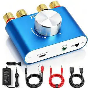 F900S Mini Bluetooth 5.0 Power Amplifier, 2.0 CH 80Wx2 Stereo Amp | 160W Hi-Fi Digital | Portable Sound Speaker Wireless Receiver | AUX/USB/Bluetooth In | 12V Power Supply | For Home Audio F900S Mini Bluetooth 5.0 Power Amplifier, 2.0 CH 80Wx2 Stereo Amp | 160W Hi-Fi Digital | Portable Sound Speaker Wireless Receiver | AUX/USB/Bluetooth In | 12V Power Supply | For Home Audio