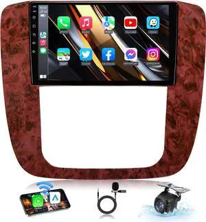 Car Radio for Chevy Silverado Tahoe Suburban GMC Yukon Sierra 2007-2013: 9" IPS Touch Screen Stereo Build-in GPS Wireless CarPlay/Wired Android Auto Backup Camera/DSP/SWC 5G WiFi FM Car Radio for Chevy Silverado Tahoe Suburban GMC Yukon Sierra 2007-2013: 9" IPS Touch Screen Stereo Build-in GPS Wireless CarPlay/Wired Android Auto Backup Camera/DSP/SWC 5G WiFi FM
