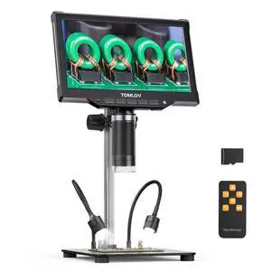 DM10 10.1" Digital Microscope: 1080P 1200X HD IPS Coin Microscope Magnifier for Error Coins with Light, 16MP LCD Soldering Microscopes for Adults with Screen, PC View DM10 10.1" Digital Microscope: 1080P 1200X HD IPS Coin Microscope Magnifier for Error Coins with Light, 16MP LCD Soldering Microscopes for Adults with Screen, PC View