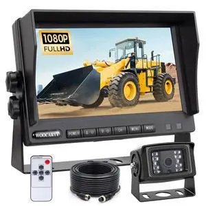 7-inch AHD1080P Wired RV Backup Camera System, IP69k Waterproof IR Night Vision Reversing Camera, Vibration-Proof 20G for Trailer/Tractors/Truck/Excavator/Skid Steer/Heavy Equipment, WY7 7-inch AHD1080P Wired RV Backup Camera System, IP69k Waterproof IR Night Vision Reversing Camera, Vibration-Proof 20G for Trailer/Tractors/Truck/Excavator/Skid Steer/Heavy Equipment, WY7