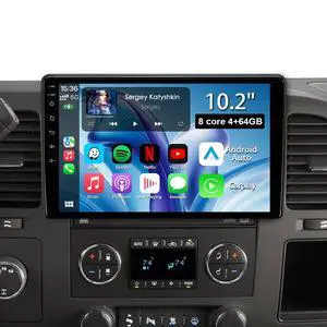 Android 13 Car Radio Stereo for Chevy Silverado 2007-2013 GMC Sierra Yukon, 8Core 4+64GB Head Unit 10.2" Plug and Play, Support CarPlay & Android Auto, FM/AM Android 13 Car Radio Stereo for Chevy Silverado 2007-2013 GMC Sierra Yukon, 8Core 4+64GB Head Unit 10.2" Plug and Play, Support CarPlay & Android Auto, FM/AM