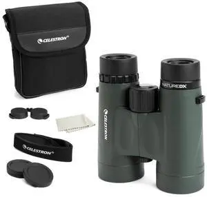 Nature DX 10x42 Waterproof Binoculars for Birding & Hiking | 10x Magnification, Phase-Coated Roof Prism, Nitrogen-Purged Housing, Twist-Up Eyecups, Rugged All-Weather Design Nature DX 10x42 Waterproof Binoculars for Birding & Hiking | 10x Magnification, Phase-Coated Roof Prism, Nitrogen-Purged Housing, Twist-Up Eyecups, Rugged All-Weather Design
