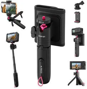 MT55 SnapGo Mini Tripod Selfie Stick, 4-in-1, 12.2in | w Pen Clip, 4-in-1 Backpack Tripod Selfie Mantis Hook, 360° Ball Head, 4-Section, for Phone Action Compact Cameras MT55 SnapGo Mini Tripod Selfie Stick, 4-in-1, 12.2in | w Pen Clip, 4-in-1 Backpack Tripod Selfie Mantis Hook, 360° Ball Head, 4-Section, for Phone Action Compact Cameras