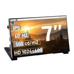 7-Inch Screen for Raspberry Pi, 1024x600 IPS LCD Display, HDMI Portable Monitor for Pi 5/4B/3B+/3B, Win11/10/8/7, Free-Driver 7-Inch Screen for Raspberry Pi, 1024x600 IPS LCD Display, HDMI Portable Monitor for Pi 5/4B/3B+/3B, Win11/10/8/7, Free-Driver