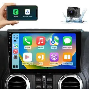 10.2 Inch Car Radio Stereo Upgrade Replacement for Jeep Wrangler/JK 2007-2018 Jeep Patriot 2009-2016 Dodge Ram 2009-2012 with CarPlay/Android Auto/Touch Screen/FM/HD Backup Camera (10.2 Inch 2GB+32GB) 10.2 Inch Car Radio Stereo Upgrade Replacement for Jeep Wrangler/JK 2007-2018 Jeep Patriot 2009-2016 Dodge Ram 2009-2012 with CarPlay/Android Auto/Touch Screen/FM/HD Backup Camera (10.2 Inch 2GB+32GB)