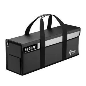 E-Bike Battery Safe Bag Explosionproof, Lipo Bag,19.3 x 5.1 x 7in | Fireproof, Large Capacity,Lipo Battery Charging Safe Bag, Silicone Coated Fireproof Storage Bag, 2 Mesh Bag,Reflective Strip E-Bike Battery Safe Bag Explosionproof, Lipo Bag,19.3 x 5.1 x 7in | Fireproof, Large Capacity,Lipo Battery Charging Safe Bag, Silicone Coated Fireproof Storage Bag, 2 Mesh Bag,Reflective Strip