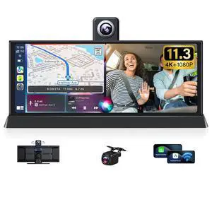 11.26'' 4K Carplay Screen for Car Tablet Pro Max 2026 w 350° Rotatable Lens | Wireless Apple Carplay Android Auto Screen 4K Dash Cam Bluetooth GPS Navigation Voice Control Unique Bracket WiFi 11.26'' 4K Carplay Screen for Car Tablet Pro Max 2026 w 350° Rotatable Lens | Wireless Apple Carplay Android Auto Screen 4K Dash Cam Bluetooth GPS Navigation Voice Control Unique Bracket WiFi
