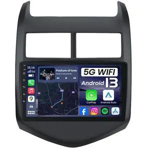 4Core + 64G ROM Car Radio for 2012-2016 Chevy Aveo Sonic: 9" 1280 * 800 HD IPS Touch Screen Stereo with Wireless CarPlay Android Auto 5G WiFi Bluetooth5.0 GPS FM SWC with 1080P Backup Camera 4Core + 64G ROM Car Radio for 2012-2016 Chevy Aveo Sonic: 9" 1280 * 800 HD IPS Touch Screen Stereo with Wireless CarPlay Android Auto 5G WiFi Bluetooth5.0 GPS FM SWC with 1080P Backup Camera