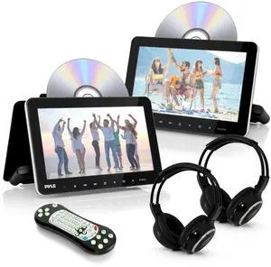 PLHRDVD108KT 10.5-Inch Universal Headrest Monitors with DVD Players, IR and FM Transmitters and Wireless Headphones PLHRDVD108KT 10.5-Inch Universal Headrest Monitors with DVD Players, IR and FM Transmitters and Wireless Headphones