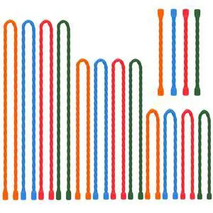 16 PCS Silicone Cable Ties Steel-Core Reusable Twist Ties Cable Tie Straps for Organizing Bundling and Holding All Purpose Bendable Cord Tie for Indoor and Outdoor 6 12 18 24 inch (4 Colors) 16 PCS Silicone Cable Ties Steel-Core Reusable Twist Ties Cable Tie Straps for Organizing Bundling and Holding All Purpose Bendable Cord Tie for Indoor and Outdoor 6 12 18 24 inch (4 Colors)