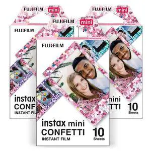Instax Confetti Mini Film 10 Exposures | Compatible with Cameras, Stunning Designs, Captivate Memories, Vibrant Colorful Instant Photos, (3 items) Instax Confetti Mini Film 10 Exposures | Compatible with Cameras, Stunning Designs, Captivate Memories, Vibrant Colorful Instant Photos, (3 items)