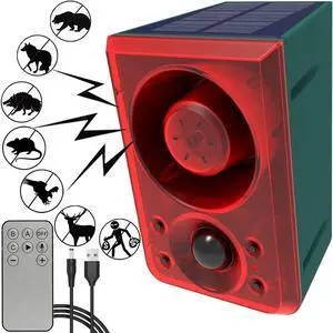 Solar Outdoor Motion Sensor Alarm - Dog Barking & Gunshot Sound 130db Motion Detector Alarm Light,with Remote Controller for Home, Villa,Yard,Chicken coop,Farm,Barn Solar Outdoor Motion Sensor Alarm - Dog Barking & Gunshot Sound 130db Motion Detector Alarm Light,with Remote Controller for Home, Villa,Yard,Chicken coop,Farm,Barn