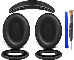 Replacement Kit for Bose QC15 and QC2- Black | (Not Fit QC35/QC25/QC45/AE2), Earpads + Headband + Silicone Sweat Cover Replacement Kit for Bose QC15 and QC2- Black | (Not Fit QC35/QC25/QC45/AE2), Earpads + Headband + Silicone Sweat Cover
