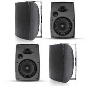 6.5 Inch 800W Passive Outdoor Speakers Wired Waterproof 2-Way Wall Mounted Speakers with Bass Suitable for Patio Pool Deck Porch Backyard Indoor Home (2 Pairs, Black) 6.5 Inch 800W Passive Outdoor Speakers Wired Waterproof 2-Way Wall Mounted Speakers with Bass Suitable for Patio Pool Deck Porch Backyard Indoor Home (2 Pairs, Black)