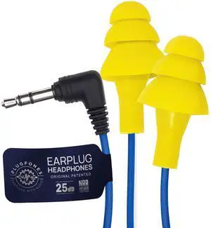 Basic Wired Earplug Headphones for Work, OSHA PPE Earbuds, 3.5mm | 25dB NRR Hearing Protection Ear Plugs, Safety Headphones for Work, Construction, Warehouse, Helmet Earbuds, Racing, Yellow Basic Wired Earplug Headphones for Work, OSHA PPE Earbuds, 3.5mm | 25dB NRR Hearing Protection Ear Plugs, Safety Headphones for Work, Construction, Warehouse, Helmet Earbuds, Racing, Yellow