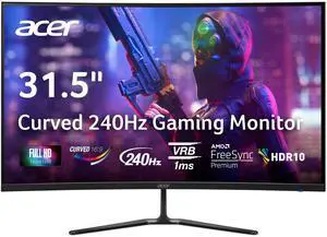 Nitro 31.5 Gaming Monitor | Full HD 1920 x 1080 | 1500R 16:9 Curved | AMD FreeSync Premium | 240Hz Refresh Rate | 1ms (VRB) | 1 x Display Port 1.4 & 2 x HDMI 2.1 Ports | ED320Q W0biip Nitro 31.5 Gaming Monitor | Full HD 1920 x 1080 | 1500R 16:9 Curved | AMD FreeSync Premium | 240Hz Refresh Rate | 1ms (VRB) | 1 x Display Port 1.4 & 2 x HDMI 2.1 Ports | ED320Q W0biip