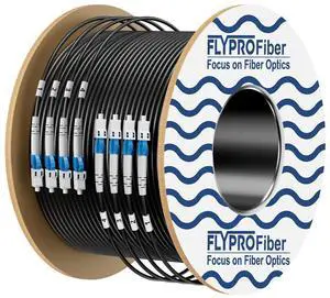 4 Core OS2 Single Mode LC LC Outdoor Fiber Patch Cable 50m | 164ft, OD-5mm Armored, Duplex, 9/125m,10G/40G/100Gb, Industrial TPU, Direct Burial, For Harsh Environments 4 Core OS2 Single Mode LC LC Outdoor Fiber Patch Cable 50m | 164ft, OD-5mm Armored, Duplex, 9/125m,10G/40G/100Gb, Industrial TPU, Direct Burial, For Harsh Environments
