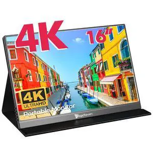 4K Portable Monitor, 16" 3840x2400 IPS Laptop Screen, 1500:1, 400 Nits Screen USB C HDMI Computer Gaming Display with Speakers & Smart Cover, Travel Monitor for PC Phone PS5/4 Xbox Switch 4K Portable Monitor, 16" 3840x2400 IPS Laptop Screen, 1500:1, 400 Nits Screen USB C HDMI Computer Gaming Display with Speakers & Smart Cover, Travel Monitor for PC Phone PS5/4 Xbox Switch