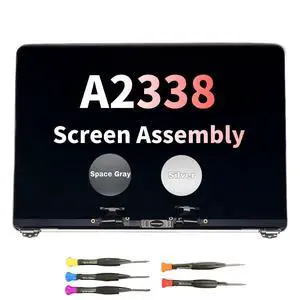 13'' Screen Replacement for MacBook Pro M1 Retina A2338 2020 EMC 3578 MYD83 MYDC2 MYD92 MYDA2 LCD Full Screen Display Assembly Space Grey 13'' Screen Replacement for MacBook Pro M1 Retina A2338 2020 EMC 3578 MYD83 MYDC2 MYD92 MYDA2 LCD Full Screen Display Assembly Space Grey