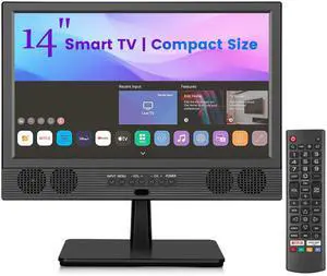 14 Inch Small Smart TV, HD LED Flat Screen Smart TV with ATSC Tuner/HDMI/USB/AV for Kitchen, RV, Camper, Bedroom or Travel Use 14 Inch Small Smart TV, HD LED Flat Screen Smart TV with ATSC Tuner/HDMI/USB/AV for Kitchen, RV, Camper, Bedroom or Travel Use