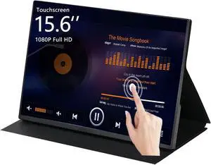 15.6" Touchscreen Portable Monitor FHD 1080P IPS/HDR Laptop Screen Extender for Gaming and Computer Display, Travel Monitor with Speaker Compatible with Laptop PC Phone PS Xbox Switch 15.6" Touchscreen Portable Monitor FHD 1080P IPS/HDR Laptop Screen Extender for Gaming and Computer Display, Travel Monitor with Speaker Compatible with Laptop PC Phone PS Xbox Switch