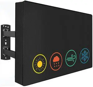 Waterproof Outdoor TV Covers for 55 to 58 inches Outside TV, 600D Thick Fabric TV Screen Protector Cover with Remote Control Pocket - Size 55''W x 35''H x 5.5''D Waterproof Outdoor TV Covers for 55 to 58 inches Outside TV, 600D Thick Fabric TV Screen Protector Cover with Remote Control Pocket - Size 55''W x 35''H x 5.5''D