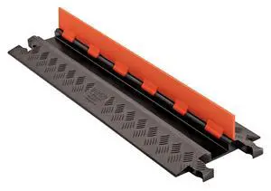 1 Channel Low Profile Drive Over Cable Protector, Heavy Duty Loads up to 26,000 Pounds, Polyurethane Construction, Improved Traction and Stability, Black/Orange, GD1X75-ST-O/B 1 Channel Low Profile Drive Over Cable Protector, Heavy Duty Loads up to 26,000 Pounds, Polyurethane Construction, Improved Traction and Stability, Black/Orange, GD1X75-ST-O/B