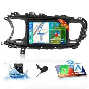 Car Stereo for Kia Optima K5 2011-2015 Wireless CarPlay Android Auto | 9 Inch HD Touch Screen with 4+64GB storage, Optima Radio with 5Ghz WiFi GPS Bluetooth FM/RDS 32EQ SWC Backup Camera MIC Car Stereo for Kia Optima K5 2011-2015 Wireless CarPlay Android Auto | 9 Inch HD Touch Screen with 4+64GB storage, Optima Radio with 5Ghz WiFi GPS Bluetooth FM/RDS 32EQ SWC Backup Camera MIC