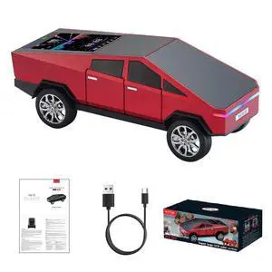 WS-580 Cyberpunk Truck Bluetooth Speaker with Display, Red | Cyberpunk Truck Design, Display Screen & LED Lights, TWS Stereo & FM Radio, USB/TF Playback, Built-In Mic WS-580 Cyberpunk Truck Bluetooth Speaker with Display, Red | Cyberpunk Truck Design, Display Screen & LED Lights, TWS Stereo & FM Radio, USB/TF Playback, Built-In Mic