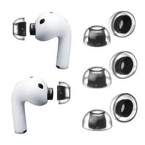 Crystal AirPods Pro 3 Ear Tips, Secure-Fit Silicone Replacement Tips | Grippy Surface for Active Lifestyle, Hypoallergenic Silicone, Compatible with Airpods Pro 3 Crystal AirPods Pro 3 Ear Tips, Secure-Fit Silicone Replacement Tips | Grippy Surface for Active Lifestyle, Hypoallergenic Silicone, Compatible with Airpods Pro 3